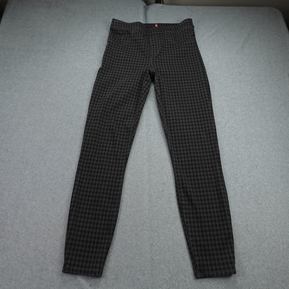 Spanx Pants‎ Womens Medium Black Gray Houndstooth Skinny Ankle Jeggings Stretch